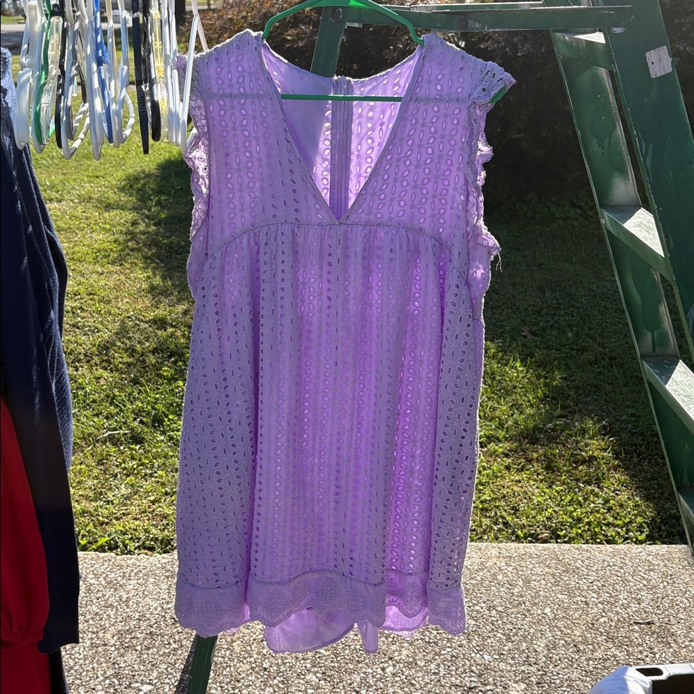 Lavender Eyelet Sleeveless romper